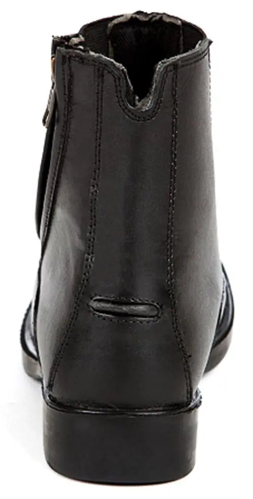 Daisy Clipper Children's Side Zipper Premium Leather Paddock Boots Horse Riding Boots, Black