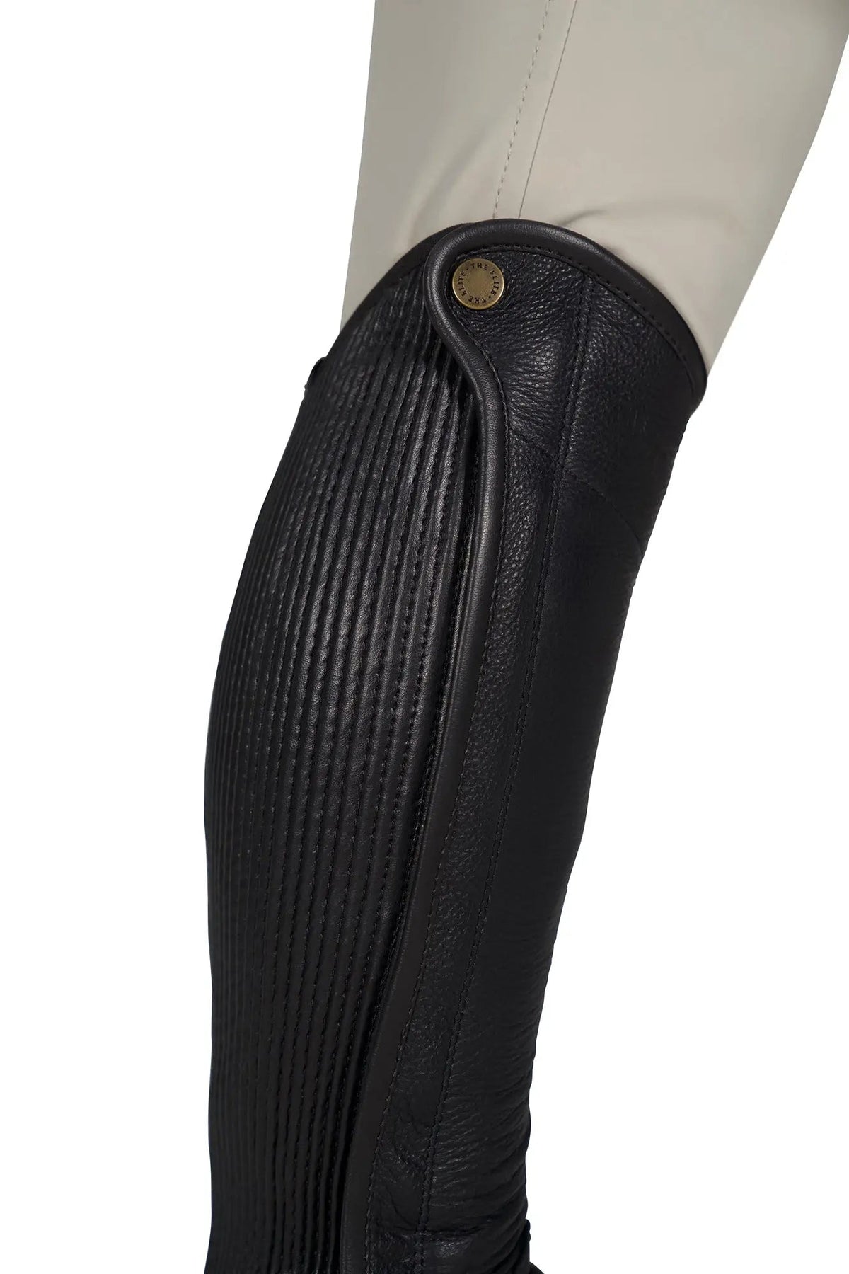 Grand Prix Elite Leather Kids Half Chaps, Black