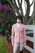 Grand Prix Ladies EQJ 3 Button Show Coat, NY Tech Fabric, Rose