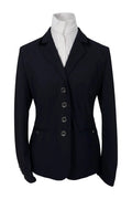 Grand Prix Saltare Premio 4 Button Riding Show Coat, Navy with Black