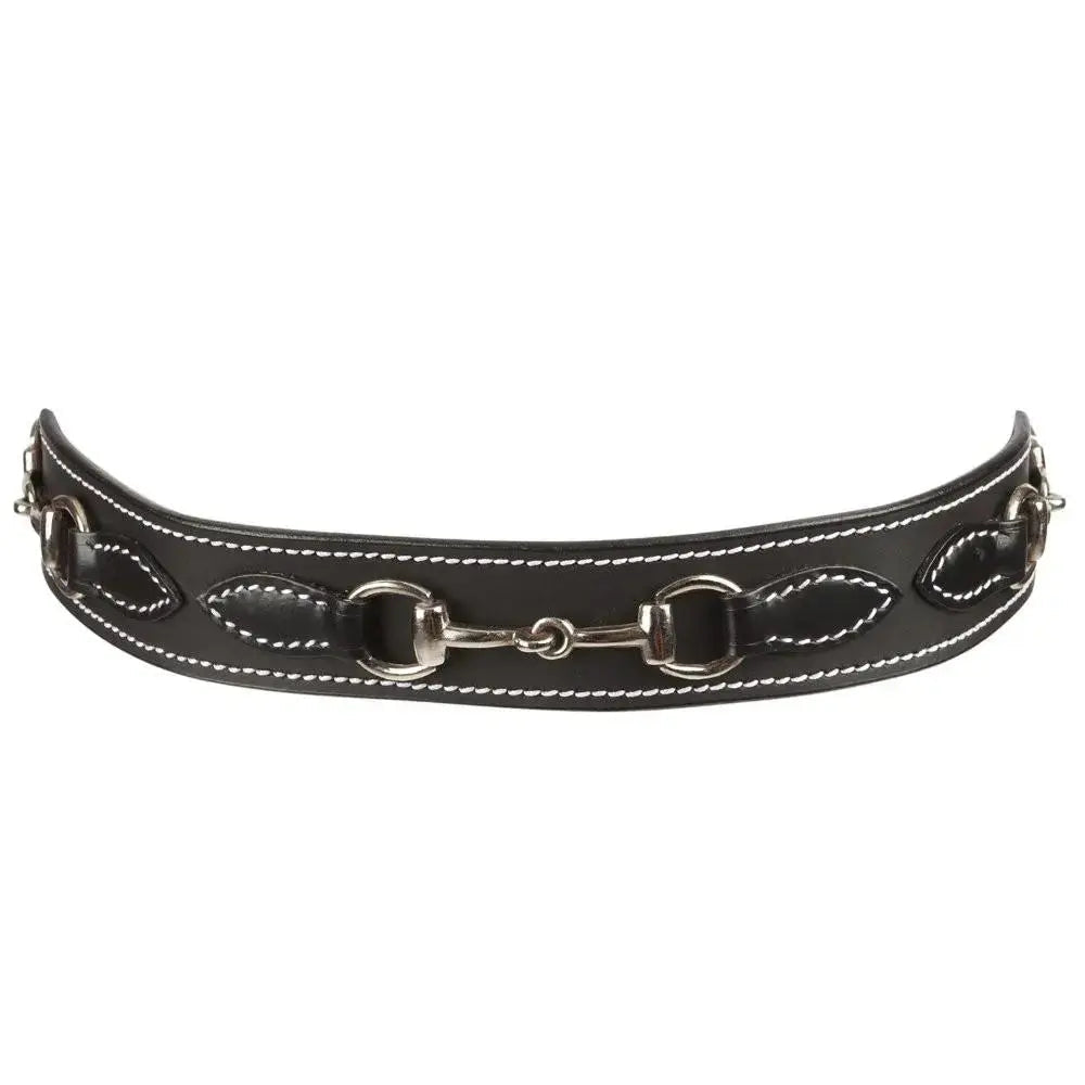 Huntley Equestrian Children's Snaffle Bit Black Leather Belt