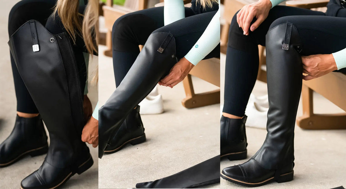 Huntley Equestrian Custom Fit Premium Leather Half Chaps