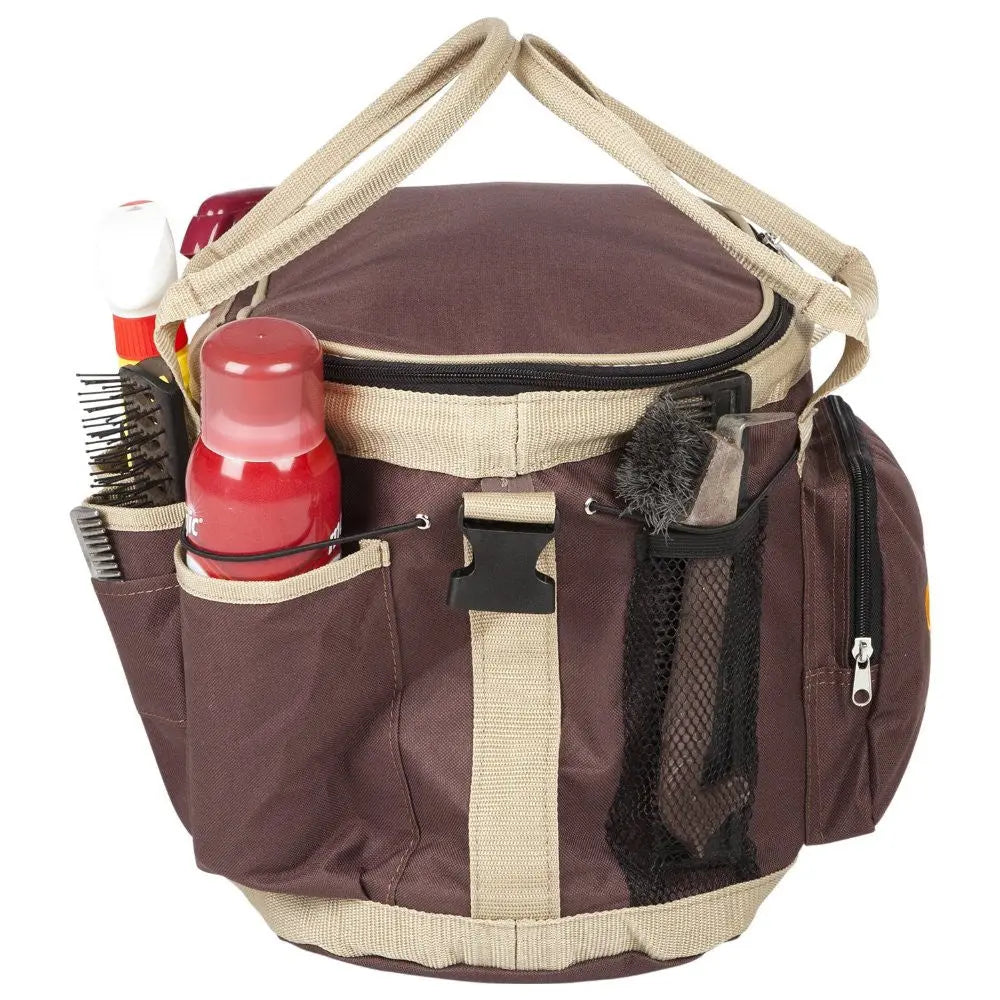 Huntley Equestrian Deluxe Grooming Bag, Brown