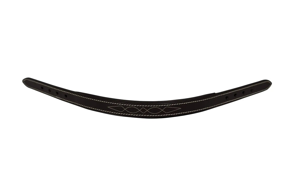 Huntley Equestrian Fancy Stitched Leather Halter Replacement Crown Piece