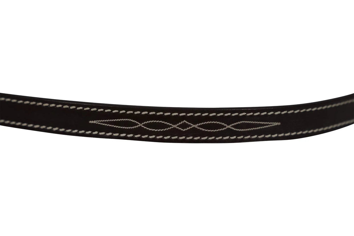 Huntley Equestrian Fancy Stitched Leather Pony Halter Replacement Crown