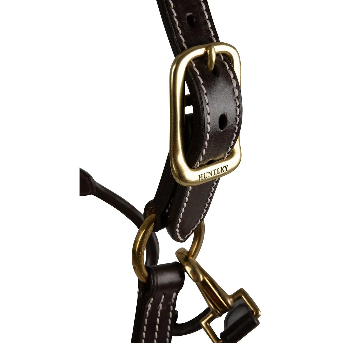 Huntley Equestrian Fancy Stitched Premium Leather Padded Halter