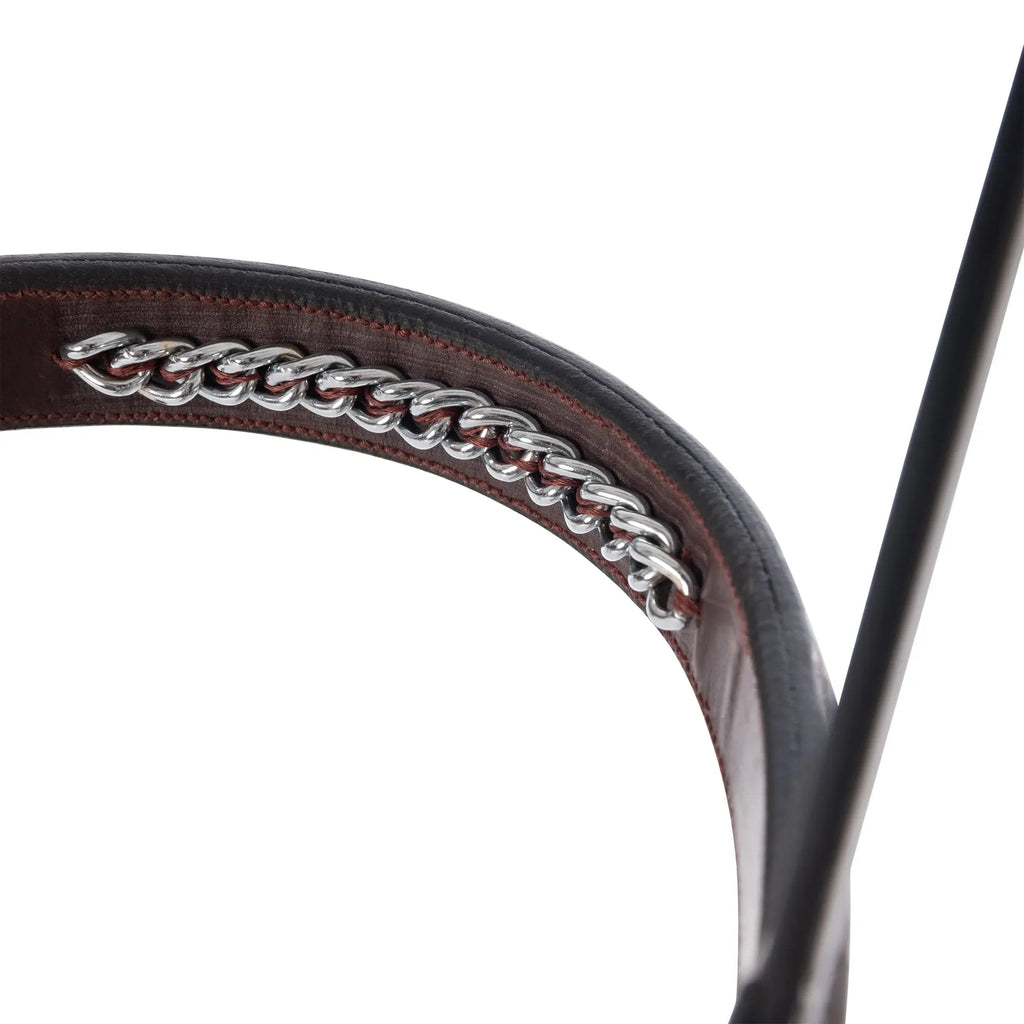 Huntley Equestrian Fancy Stitched Raised Chain Noseband