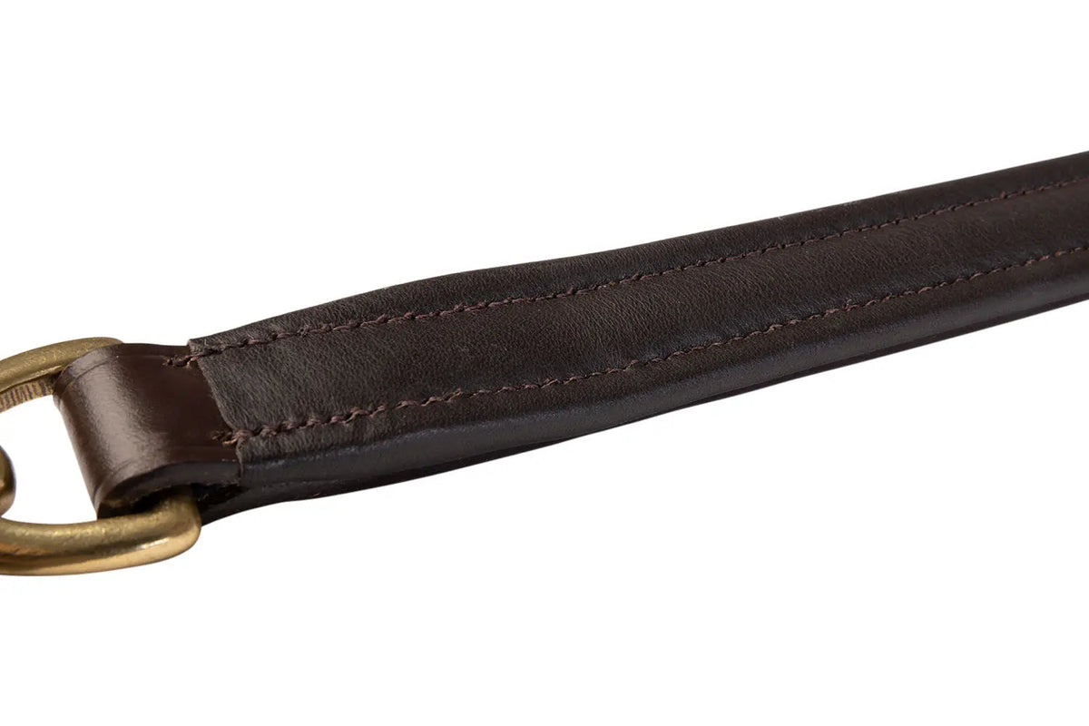 Huntley Equestrian Leather Lead with Brass Chain