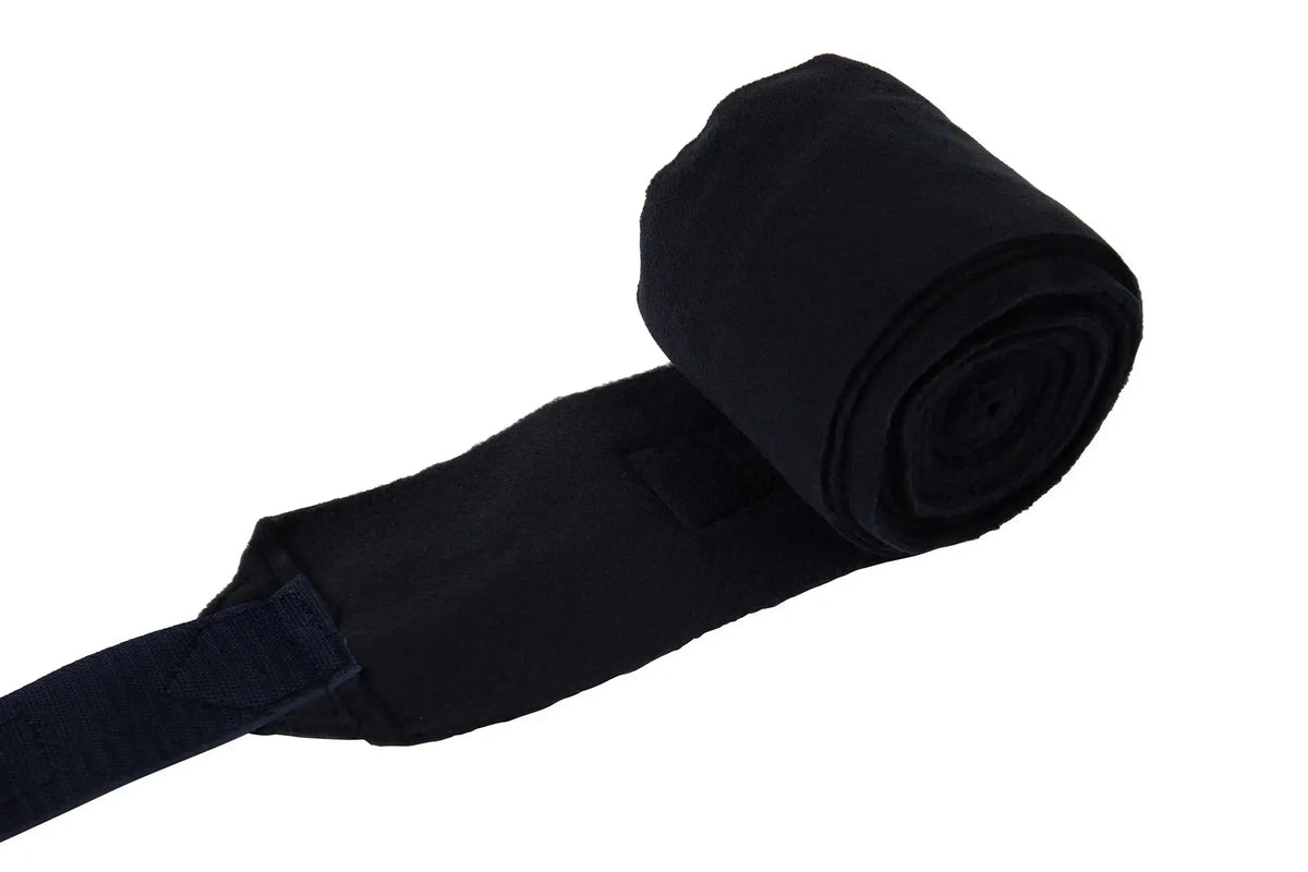 Huntley Equestrian Polo Fleece Wraps, Set of 4, Black