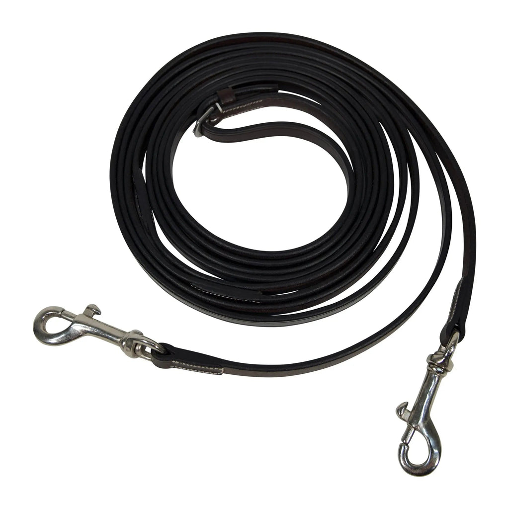 Huntley Equestrian Sedgwick Leather Draw Reins With Snap Ends