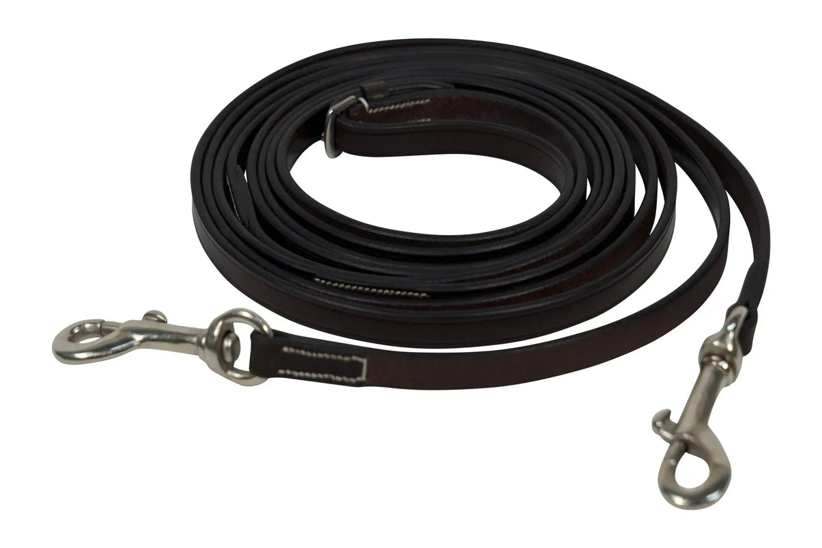 Huntley Equestrian Sedgwick Leather Draw Reins With Snap Ends