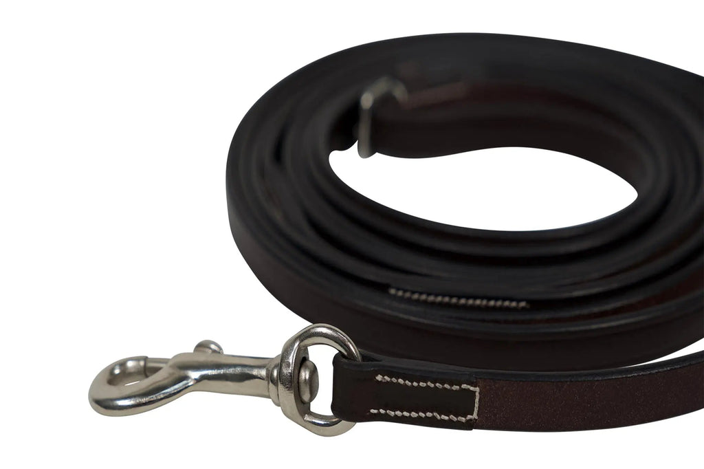 Huntley Equestrian Sedgwick Leather Draw Reins With Snap Ends
