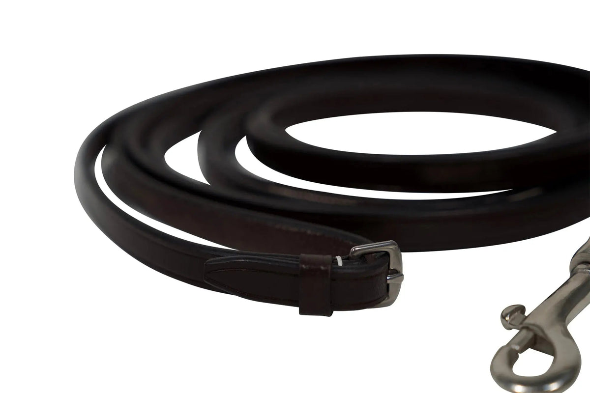 Huntley Equestrian Sedgwick Leather Draw Reins With Snap Ends