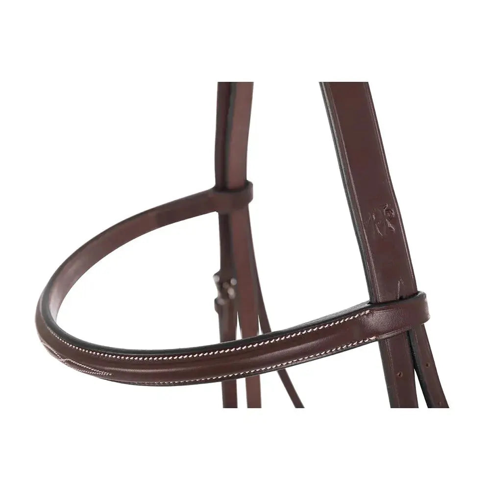 Huntley Equestrian Sedgwick Fancy Stitched Square Raised Hunter Horse Bridle with Reins