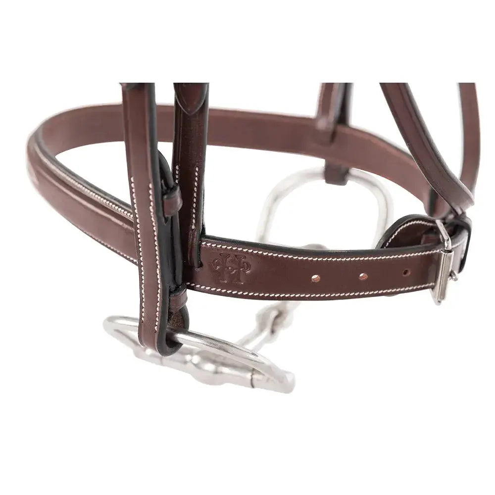 Huntley Equestrian Sedgwick Fancy Stitched Square Raised Hunter Horse Bridle with Reins