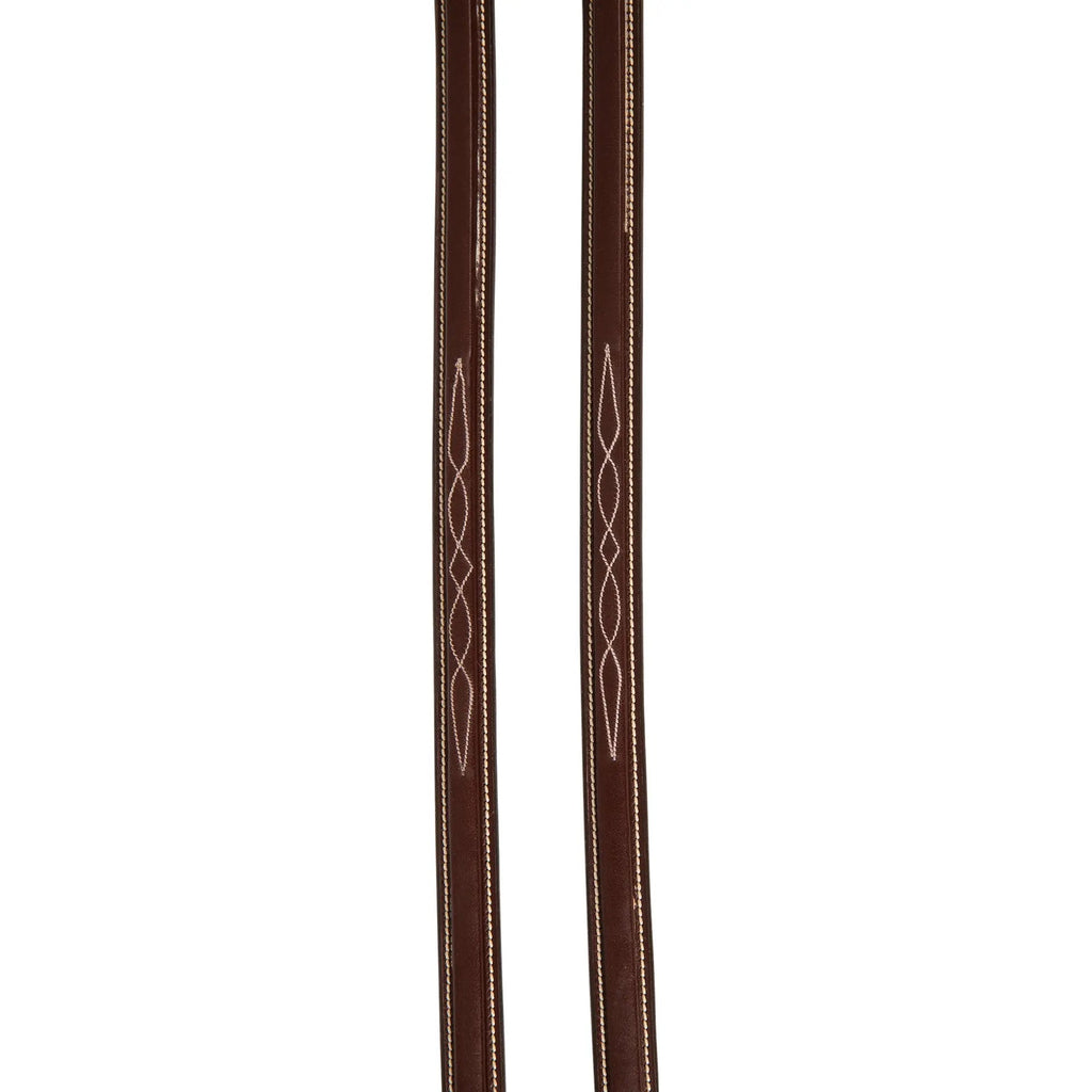 Huntley Equestrian Sedgwick Fancy Stitched Square Raised Laced Reins