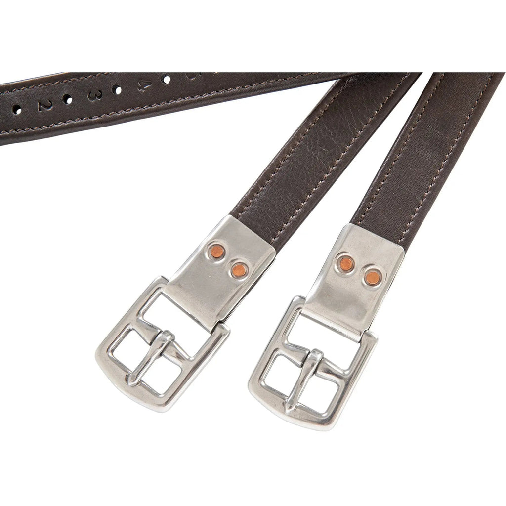 Huntley Equestrian Sedgwick Leather Flat Buckle Stirrup Leathers