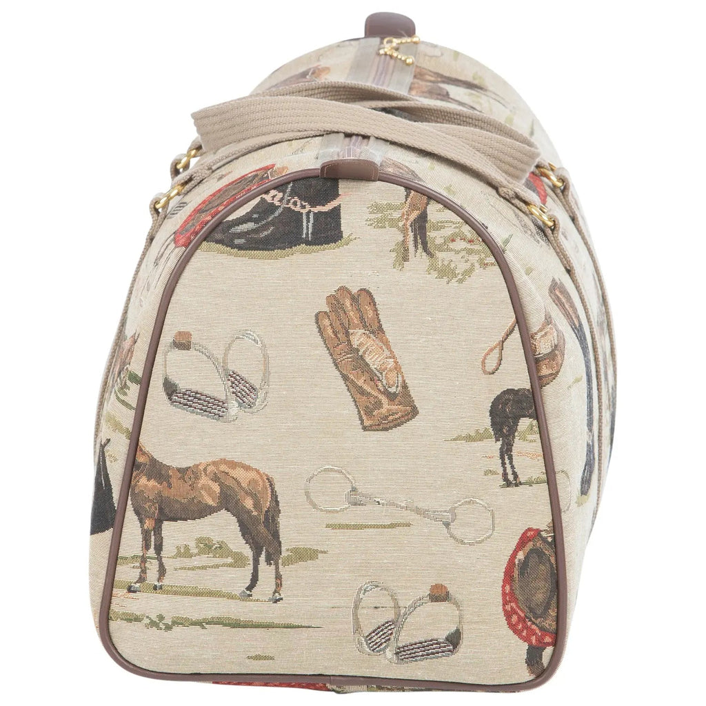 Huntley Equestrian Tapestry Duffle Bag-English Design