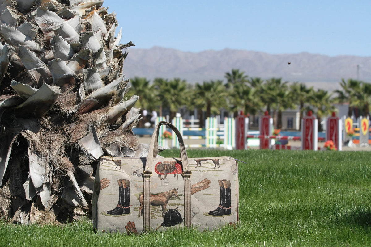 Huntley Equestrian Tapestry Duffle Bag-English Design