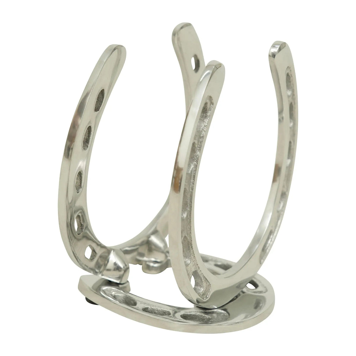 Huntley Horseshoe Napkin Holder, Aluminum Silver Finish