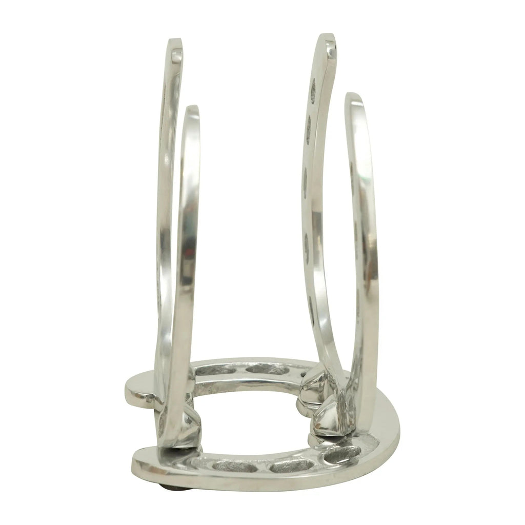 Huntley Horseshoe Napkin Holder, Aluminum Silver Finish