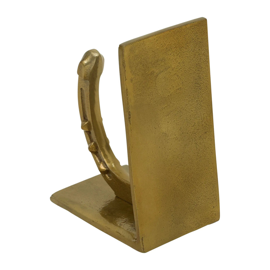 Huntley Horse shoe Bookends, Pair, Brass Antique Finish