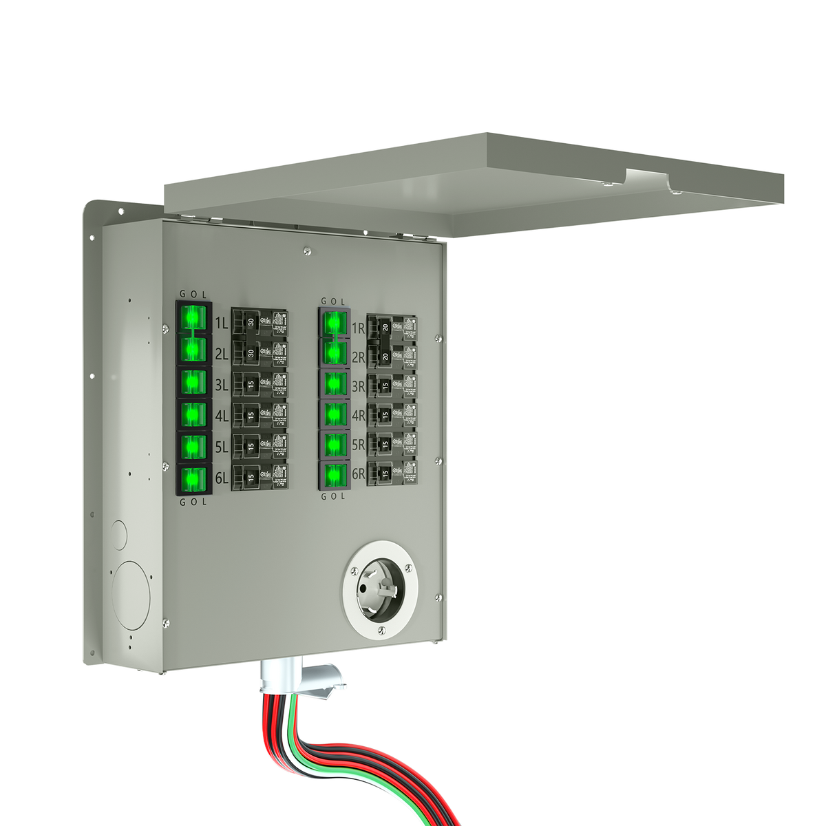12-Circuit 120/240V 50A Non-Automatic Transfer Switch