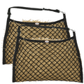 Derby Originals Paris Tack Knotless Ultra Slow Feed Hay Nets – Set of 2, 1.5" Openings, 24"x30", Soft on Muzzles, Adjustable Hanging Strap with Snap, Holds 2 Flakes Each