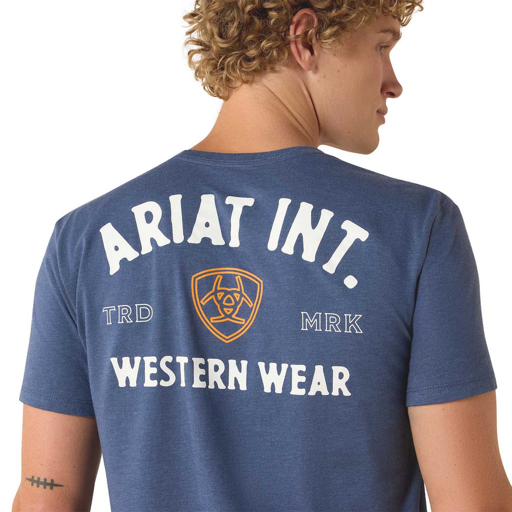 Ariat Mens Outline Shop Short Sleeve Shirt, Western Wear Tee