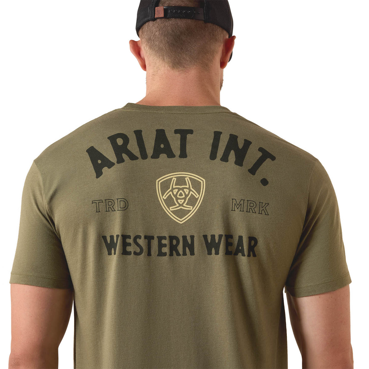 Ariat Mens Outline Shop Short Sleeve Shirt, Western Wear Tee