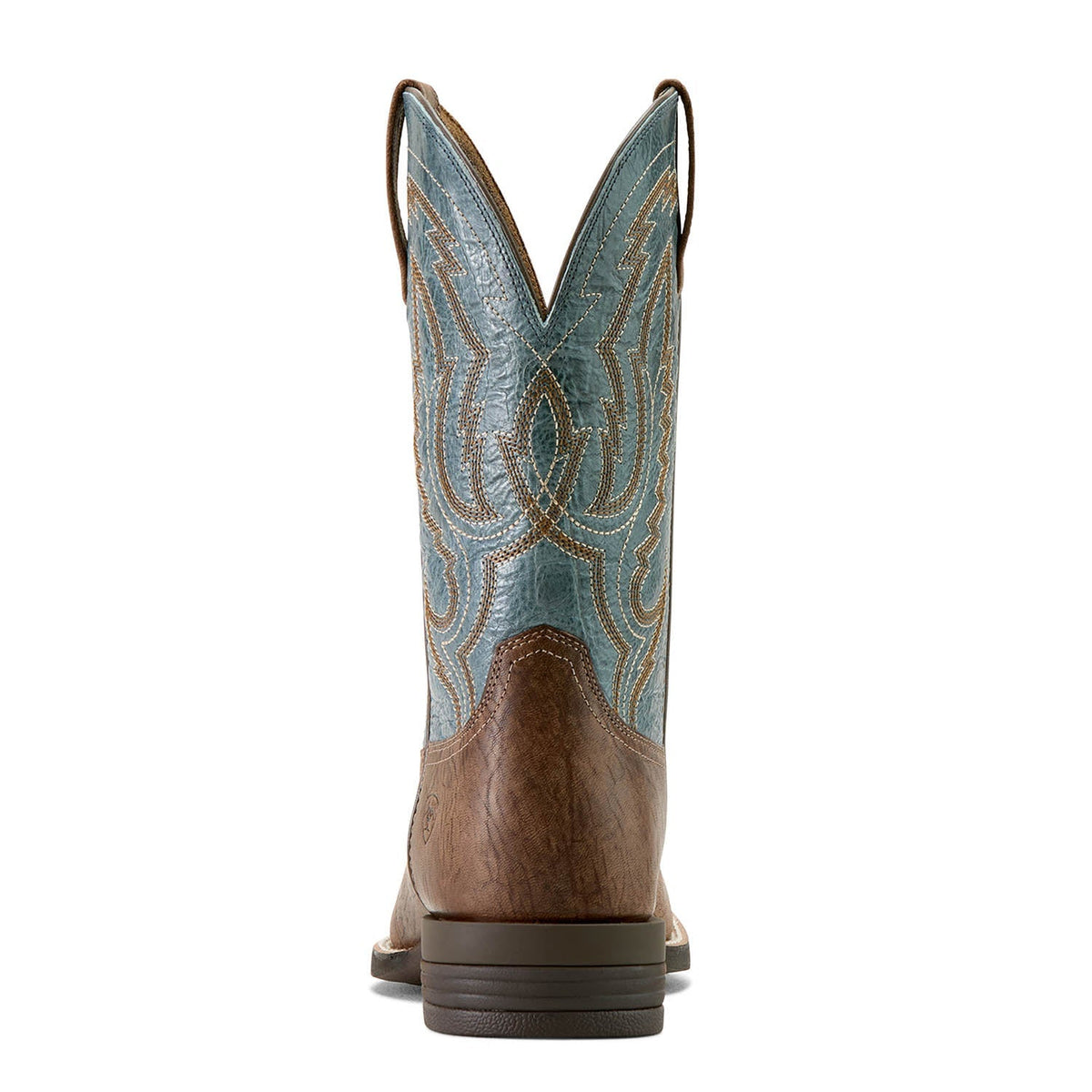 Ariat Mens Steadfast Wide Square Toe Leather Cowboy Boot – Comfortable All-Day Western Work Boot