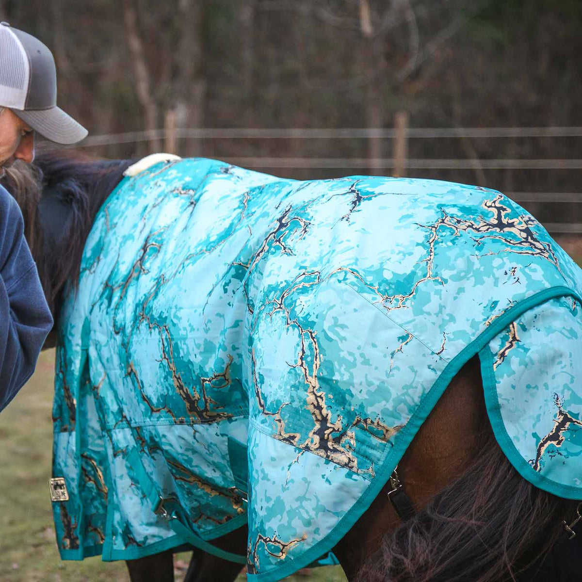 Jeffers Expression 1200 Denier Standard Neck Turnout Horse Blanket, 240 Gram