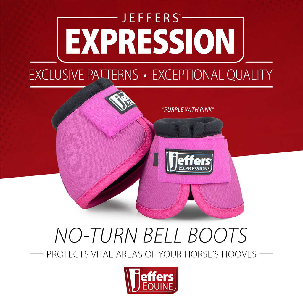Jeffers Expression Neon No-Turn Bell Boots for Horses