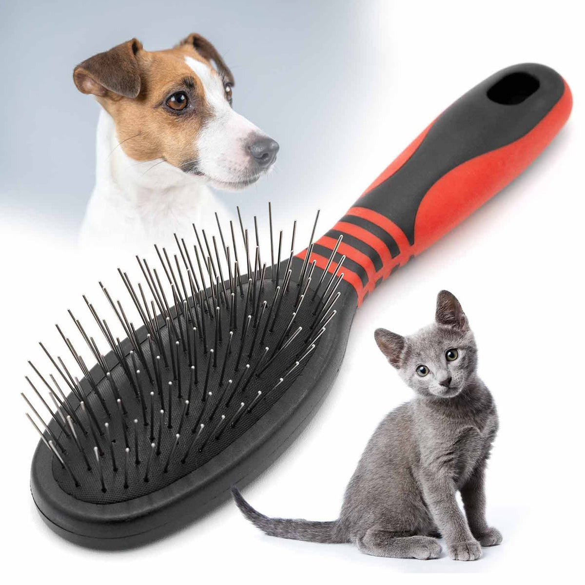 Jeffers Pin Brush for Pet Grooming