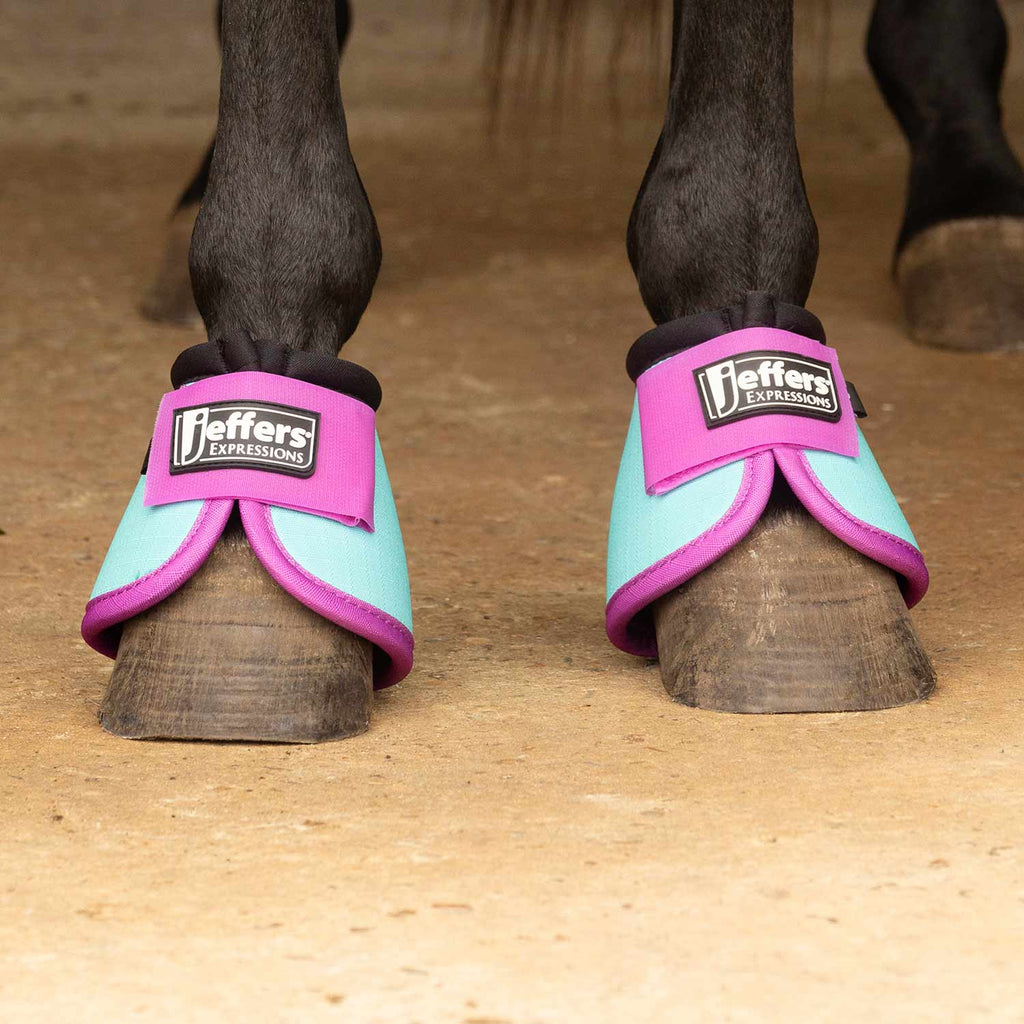 Jeffers Expression Neon No-Turn Bell Boots for Horses