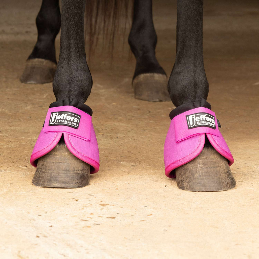 Jeffers Expression Neon No-Turn Bell Boots for Horses